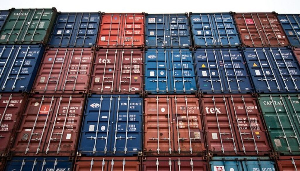 shipping containers, cargo