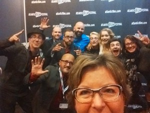Elaine and the cast cast of Owl River Runners at the Atlantic Film Festival 