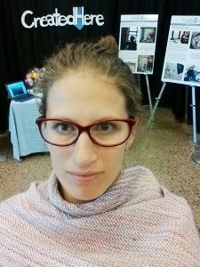 Marie-Hélène Morell at the Created Here booth at the 2015 New Brunswick Fine Craft Festival. Photo: Sumitted