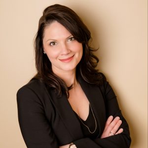 head shot black suit