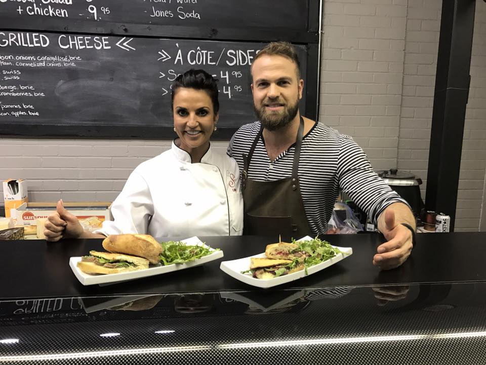Line Pelletier and her signature sandwich at Les Gourmandes Cheese Delicatessen & Chocolates Image: Les Gourmandes Cheese Delicatessen & Chocolates via Facebook)