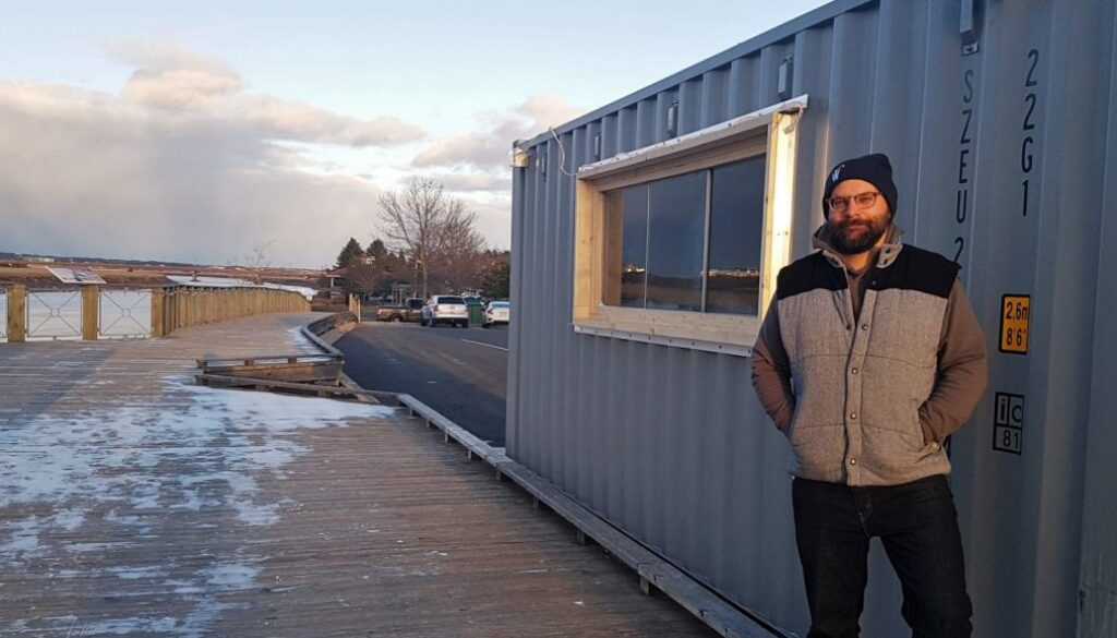 shipping container cafe