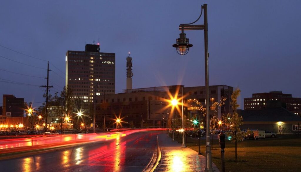 Moncton at night