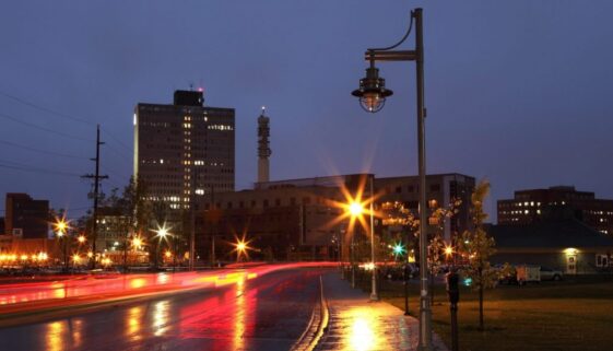 Moncton at night