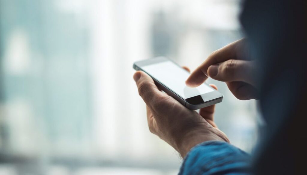 man using mobile phone