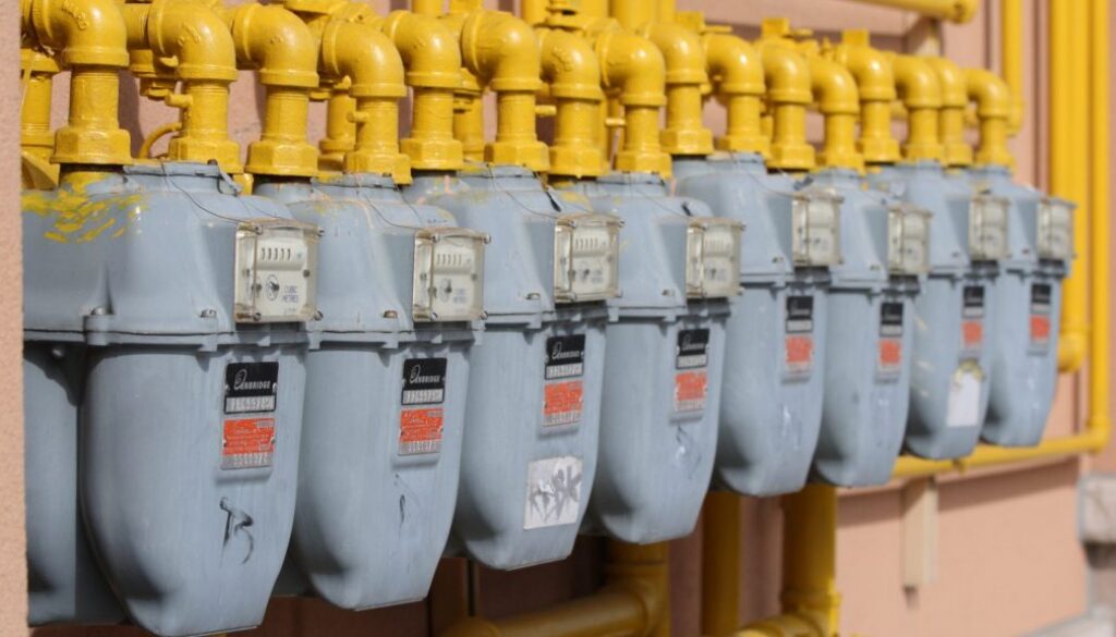 Several Enbridge Gas Meters