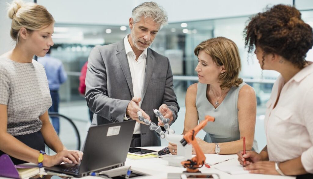 Technicians in a Meeting