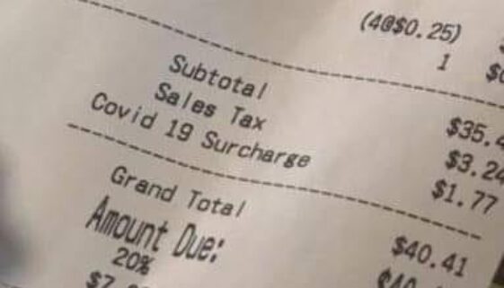 COvid surcharge - facebook