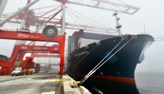 CMA CGM Brazil at PSA Halifax - Photo credit Steve Farmer
