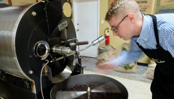 Caley Montague - roasting at Café Codiac