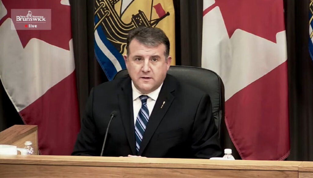 Local Governance Reform Minister Daniel Allain. (Image YouTube Government of New Brunswick
