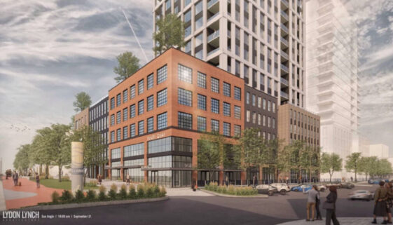 An artist rendering of the first building proposed for the Fundy Quay site along the Saint John waterfront. (Image submitted)