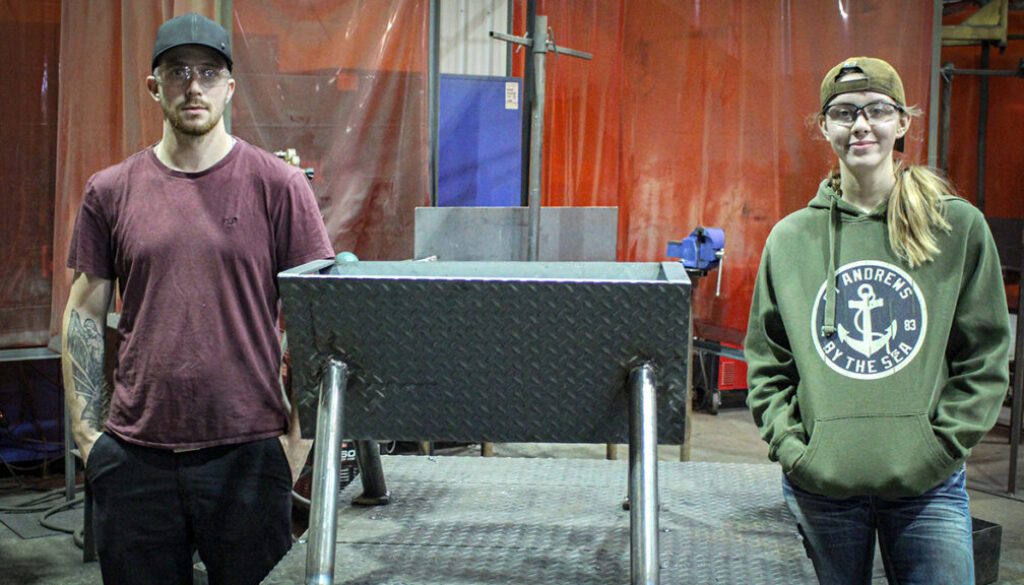 Students on the production floor