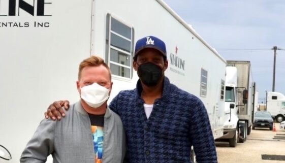 Hartt Shoe Company CEO Andrew Bedford on the set of The Porter