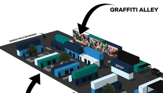 A rendering of the Waterfront Container Village set to open this year in Saint john, N.B. Image Area 506 Facebook page