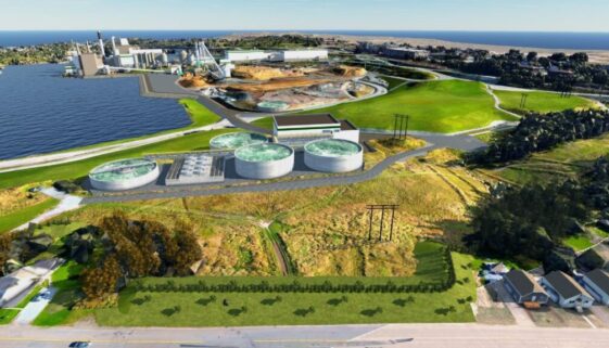 A rendering of the environmental treatment facility being proposed for Irving Pulp And Papers Saint John mill. (Image submitted)-min