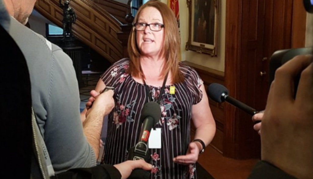 Sharon Teare is president of the New Brunswick Council of Nursing Home Unions Image CUPENB Twitter