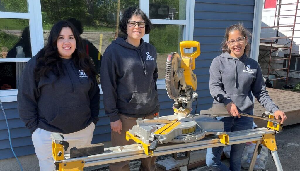 Elsipogtog construction apprentices - Devonya Levi - Diana Augustine - Olivia Gehue-min