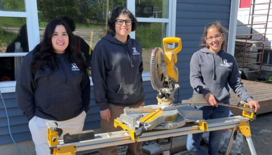 Elsipogtog construction apprentices - Devonya Levi - Diana Augustine - Olivia Gehue-min