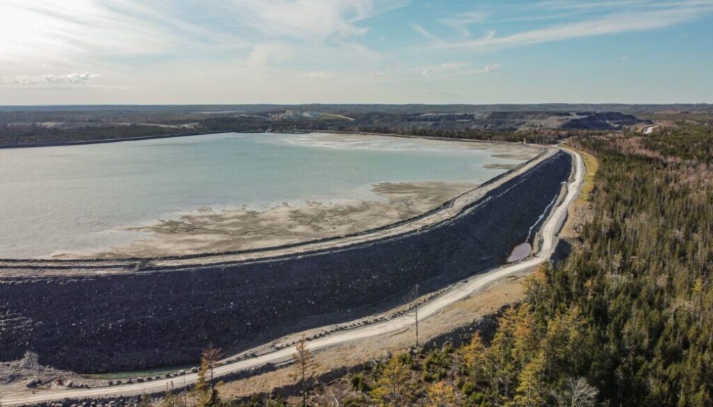 The Touquoy mine site tailings pond. Image Ecology Action Centre