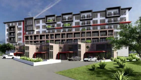 A two-building, 104-unit residential development is being proposed at the corner of OBrien Street and Wilson Street in west Saint John. Image Submitted